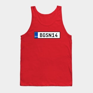 Bosnia car license plate Tank Top